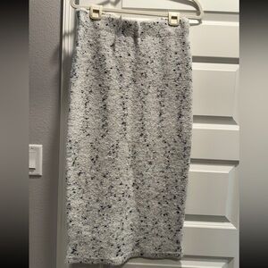 NWT Ann Taylor Elegant Gray Tweed Skirt Medium